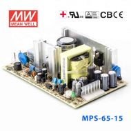 MPS-65-15 65W 15V4.2A 单路输出微漏电医用无外壳明纬开关电源
