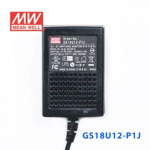 GS18U12-P1J 18W 12V1.5A 输出绿色能源明纬墙插电源适配器(美式插头) 