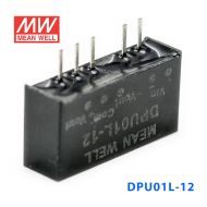 DPU01L-12 1W  5V 转 ±12V  非稳压双路输出明纬DC-DC转换模块电源