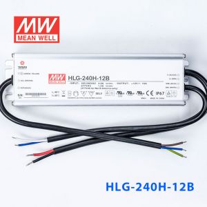 HLG-240H-12B  192W  12V 16A 强耐环境恒压+恒流PFC高效铝壳IP67防水LED电源(控制线三合一调光) 