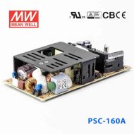 PSC-160A 160W 13.8V7.6A 单路输出PFC带浮充电直流UPS裸板明纬安防电源