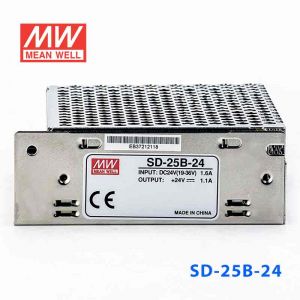 SD-25B-24  25W  19~36V  输入  24V 1.1A  输出有外壳明纬DC-DC转换电源