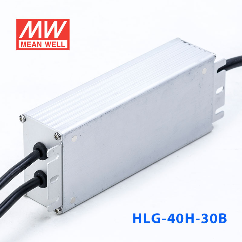 HLG-40H-30B  40W  30V 1.34A  强耐环境恒压+恒流PFC高效铝壳IP67防水LED电源(控制线三合一调光) 