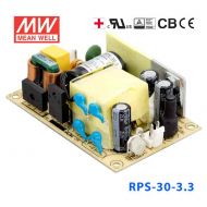RPS-30-3.3 30W 3.3V 6A 单路输出微漏电低空载损耗医用无外壳明纬开关电源