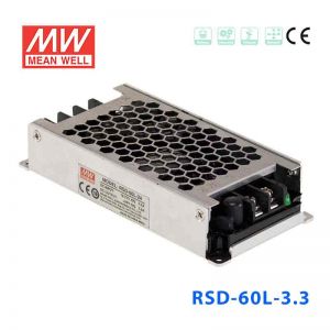 RSD-60L-3.3  39.6W 18~72V输入 3.3V 12A 输出铁道专用明纬DC-DC转换电源