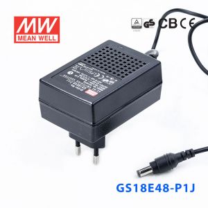 GS18E48-P1J 18W 48V0.375A 输出绿色能源明纬墙插电源适配器(欧式插头)