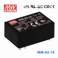 IRM-03-15  3W 15V 200mA   单路输出高能效AC-DC模块型明纬开关电源-插脚型
