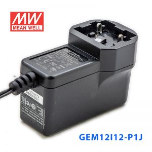 GEM12I12-P1J 12W 12V 1A输出明纬环保可换插头医疗电源适配器