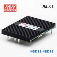 NSD15-48D15  15W  18~72V 输入  ±15V 稳压双路输出板上型明纬DC-DC变换电源