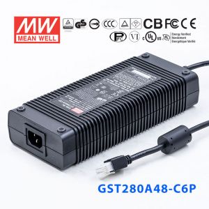 GST280A48-C6P 280W 48V5.84A高效能低空载损耗绿色节能桌上型适配器