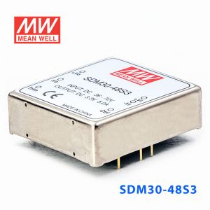 SDM30-48S3  30W  36~72V  输入  3.3V  稳压单路输出明纬DC-DC转换模块电源