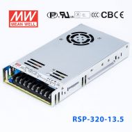 RSP-320-13.5 320W 13.5V23.8A 单路输出带功率因素校正超薄型明纬开关电源