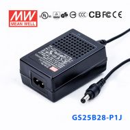 GS25B28-P1J 25W 28V0.89A 输出绿色能源明纬电源适配器(双线插口)