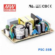 PSC-35B 35W 27.6V0.85A 单路输出带浮充电直流UPS明纬裸板安防电源