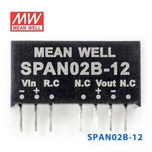 SPAN02B-12 2W 18~36V 转 12V 167mA非稳压单路输出DC-DC模块电源