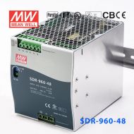 SDR-960-48 960W 48V20A高效率高功率因素单路输出DIN导轨安装明纬开关电源