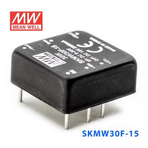 SKMW30F-15 30W 9~36V 转 15V 2A 非稳压单路输出明纬DC-DC模块电源
