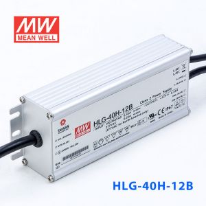 HLG-40H-12B  40W  12V 3.33A 强耐环境恒压+恒流PFC高效铝壳IP67防水LED电源(控制线三合一调光) 