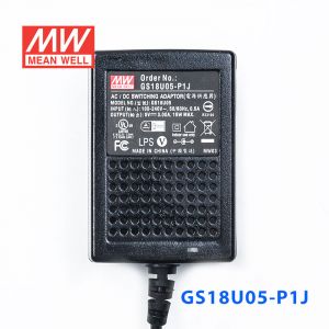 GS18U05-P1J 18W 5V3A 输出绿色能源明纬墙插电源适配器(美式插头) 
