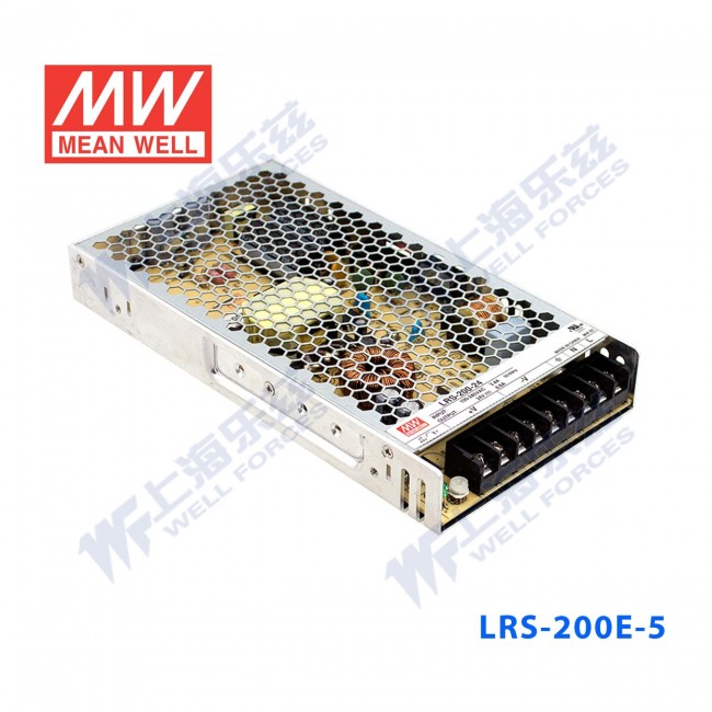 LRS-200E-5 160W 180-264VAC输入5V32A单路输出经济超薄型明纬开关电源