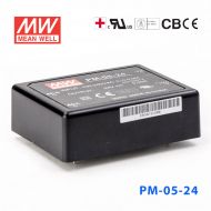 PM-05-24  5W  24V  0.23A   微漏电塑封Class2单路输出板上型医用明纬开关电源