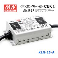 XLG-25-A台湾明纬25W700mA恒功率防水电源22~54V电流可调型