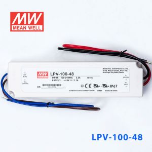 LPV-100-48 100W 48V2.1A 明纬牌恒压输出IP67防水塑壳LED照明电源