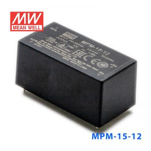 MPM-15-12台湾明纬15W 80~264V输入 12V1.25A输出医疗基板型电源