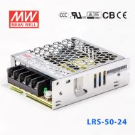 LRS-50-24 52.8W 24V 2.2A单路输出超薄型低空载损耗明纬开关电源