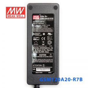 GSM120A20-R7B 120W 20V6A输出明纬高能效医疗型外置桌面型电源适配器
