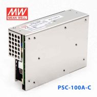 PSC-100A-C 100W 13.8V7A 单路输出带浮充电直流UPS裸板加外壳明纬安防电源
