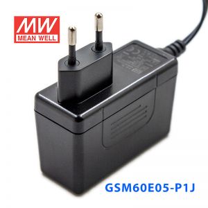 GSM60E05-P1J明纬30W80~264V输入5V6A输出超薄壁挂式医疗型适配器