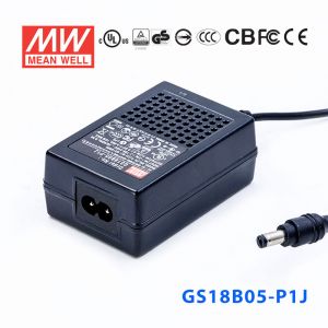 GS18B05-P1J 18W 5V3A 输出绿色能源明纬电源适配器(双线插口)