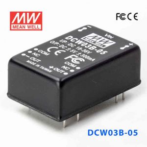 DCW03B-05  3W  18~36V  输入 ±5V  稳压双路输出明纬DC-DC转换模块电源