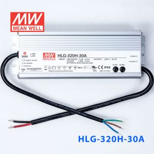 HLG-320H-30A  320W  30V 10.7A  强耐环境恒压+恒流PFC高效铝壳IP65防水LED电源(恒压恒流值可面板设定) 