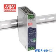 WDR-60-24台湾明纬24V 2.5A 60W左右超宽输入工业导轨型电源