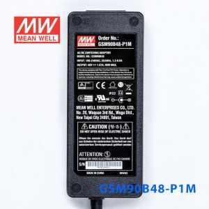GSM90B48-P1M 90W 48V1.87A输出明纬高能效医疗型外置桌面型电源适配器