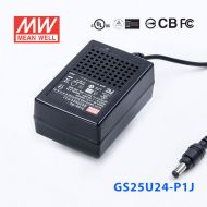 GS25U24-P1J 25W 24V1.04A 输出绿色能源明纬墙插电源适配器(美式插头) 