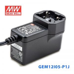 GEM12I05-P1J 12W 5V 2.4A输出明纬环保可换插头医疗电源适配器