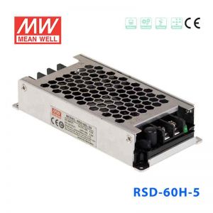 RSD-60H-5 60W 40~160V输入 5V 12A 输出铁道专用明纬DC-DC转换电源