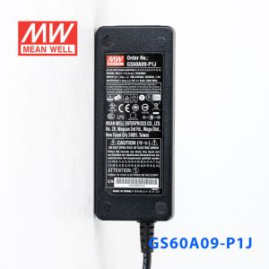 GS60A09-P1J 60W 9V6A 输出绿色能源明纬电源适配器(三线插口)