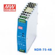 NDR-75-48 75W 48V1.6A单路输出明纬超薄型导轨安装电源