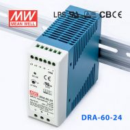 DRA-60-24 60W 24V2.5A输出电流可程控明纬导轨安装电源