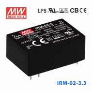 IRM-02-3.3  2W 3.3V 600mA   单路输出高能效AC-DC模块型明纬开关电源-插脚型