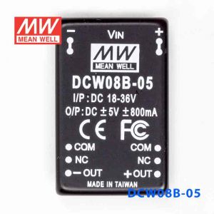 DCW08B-05  8W  18~36V  输入  ±5V  稳压双路输出明纬DC-DC转换模块电源
