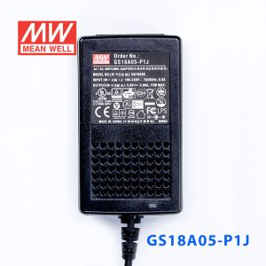 GS18A05-P1J 18W 5V3A 输出绿色能源明纬电源适配器(三线插口)