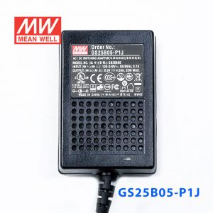 GS25B05-P1J 25W 5V4A 输出绿色能源明纬电源适配器(双线插口)