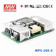 MPS-200-5 200W 5V40A 输出微漏电带PFC医用无外壳明纬开关电源