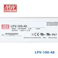 LPV-100-48 100W 48V2.1A 明纬牌恒压输出IP67防水塑壳LED照明电源