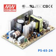 PS-65-24  65W  24V 2.7A  单路输出无外壳PCB板明纬开关电源